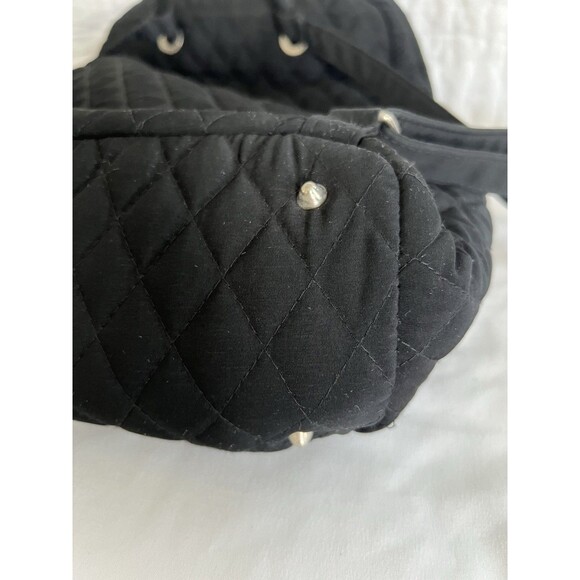 Vera Bradley Black Quilted Backpack EUC - Picture 8 of 10